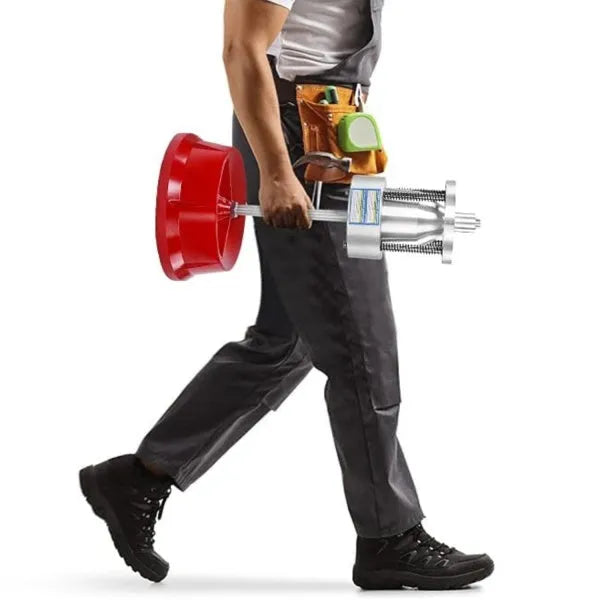 Portable aluminium hub balancer with bull's eye level for tyre balancing on 1-1/2" to 4" hubs