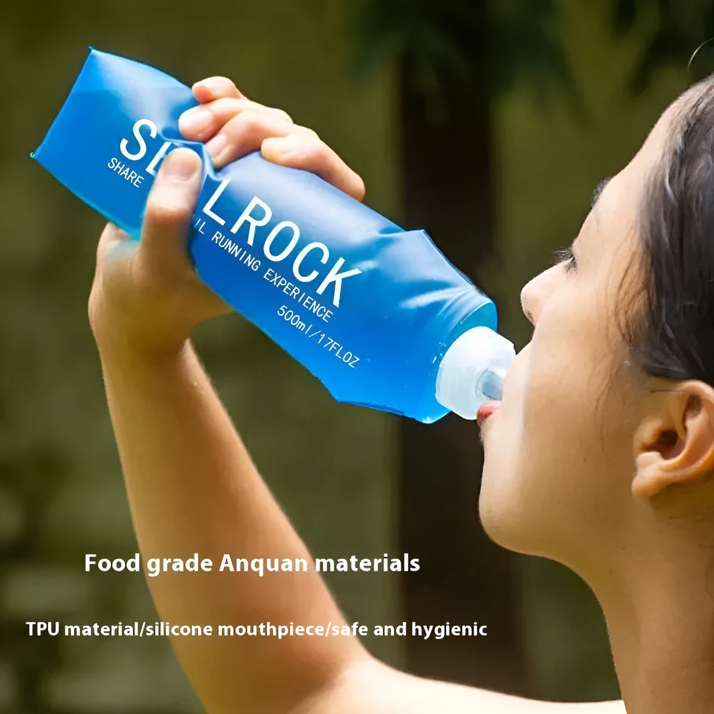 Plastic portable drinking straw for mountain climbing and cycling off-road use