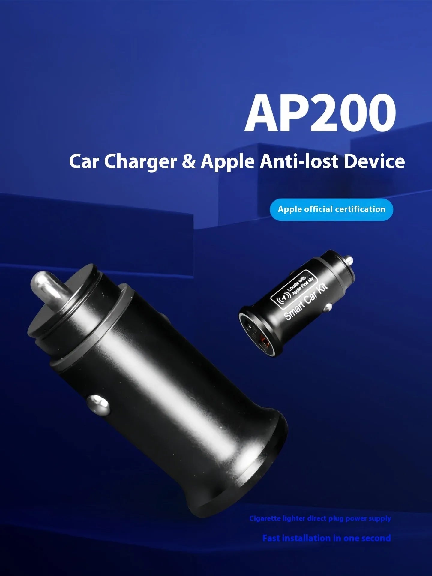 Black car charger GPS locator device for OBD-II port vehicle tracking.