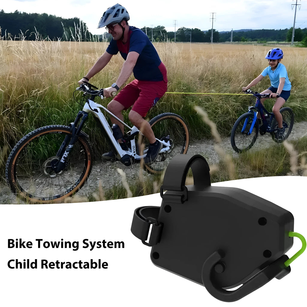 Black plastic bicycle trailer rope for mountain bike to child trailer connection