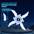 Cool light flywheel shuriken colorful luminous toy in cool black with spinning lights