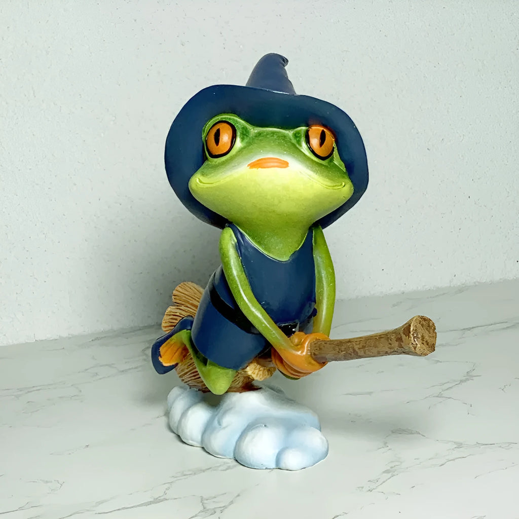 Magic Yoga Frog decoration in RDW123 colour, a European-style plastic and resin micro landscape ornament.