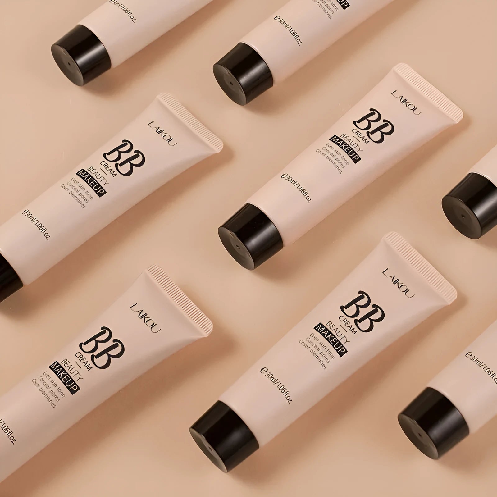 Natural Makeup Hose BB Cream 30ml tube with nine skin tone shade options showing concealer properties