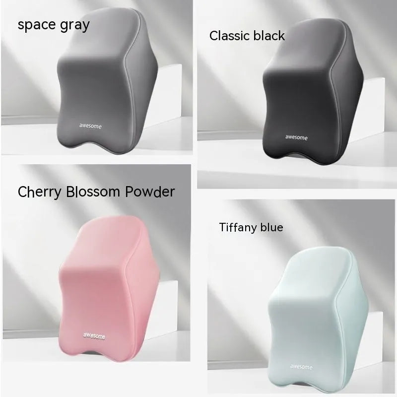 Car headrest and lumbar support pillow set in four colour options with memory foam filling