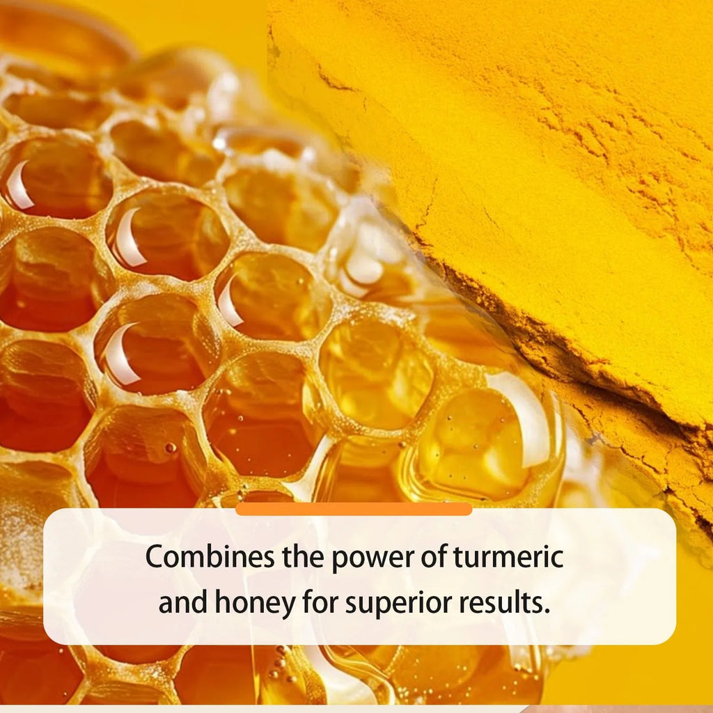 30ml glass bottle of turmeric honey essential oil with neutral packaging for facial beauty