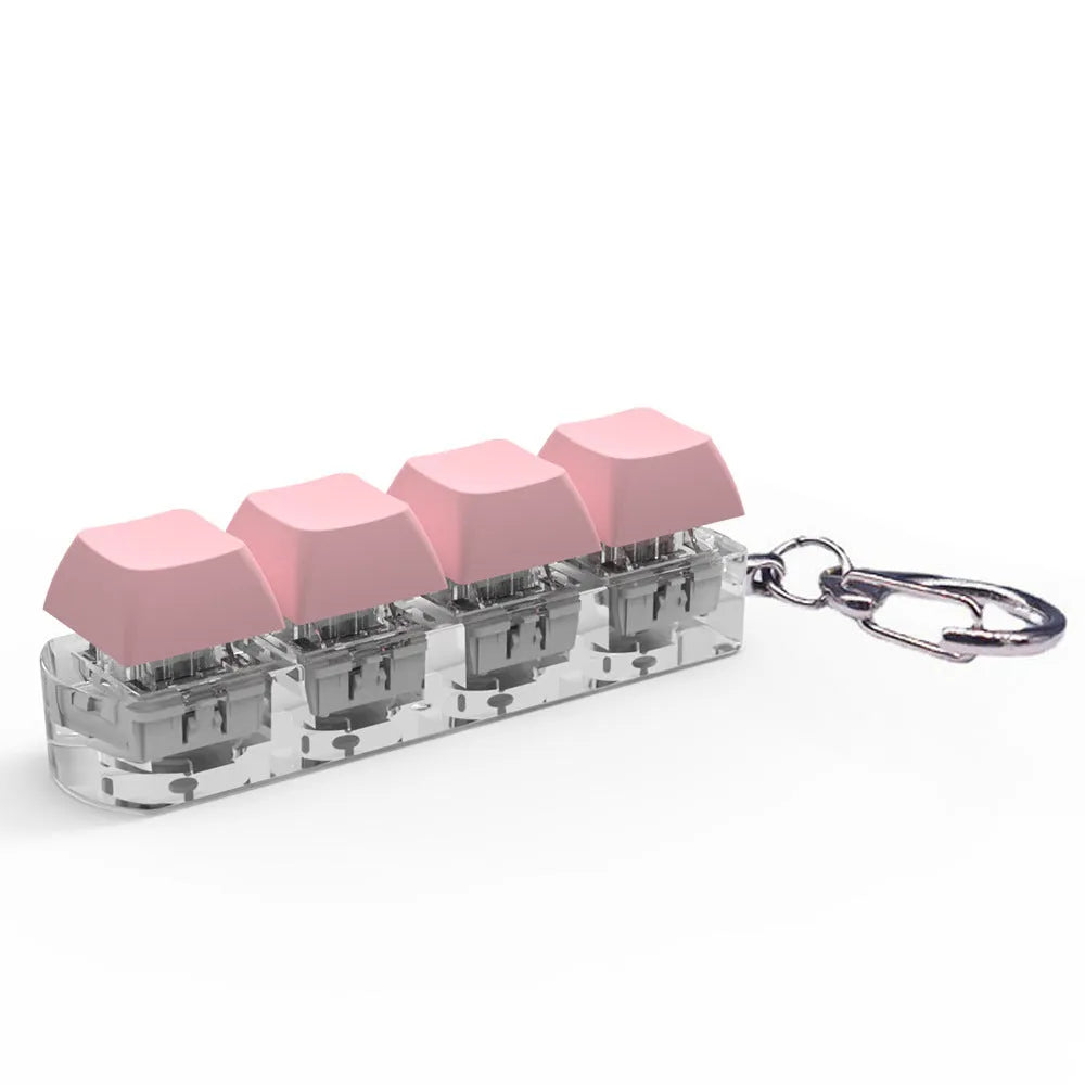 Four-key mechanical keyboard switch tester with ABS plastic housing showing 22x27x85mm dimensions
