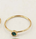A green copper knuckle ring for DIY jewellery making, shown as a blank accessory component.