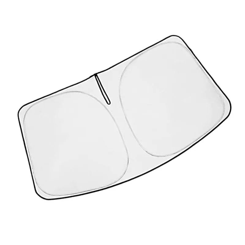 Custom silver reflective sunshade cover for Toyota Noah Voxy 90 Series front windshield.