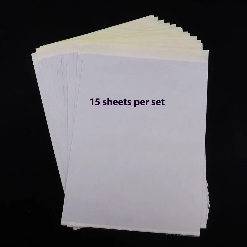A4 tattoo transfer paper pack with quadruple-copy sheets and transfer paste gel for stencil creation
