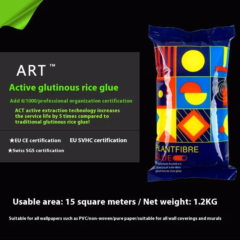Glutinous rice wallpaper glue rolls with clean smell formaldehyde-free formulation