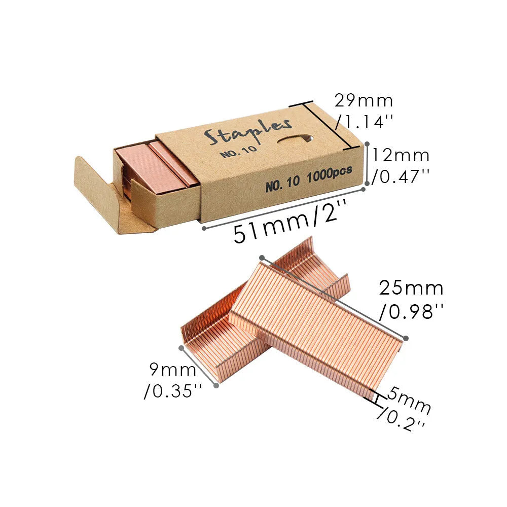 Box of metal stitching needles office supplies in four colour options