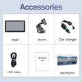 7 inch car GPS navigation device with touchscreen display and vehicle mounting bracket