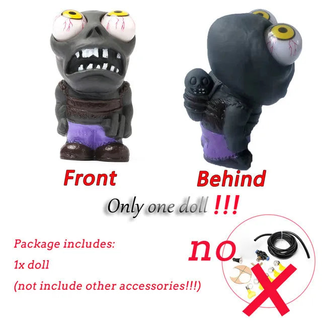 Turbo car blow-off valve decompress ornament kit with explosive eye zombie doll and pressure regulation components