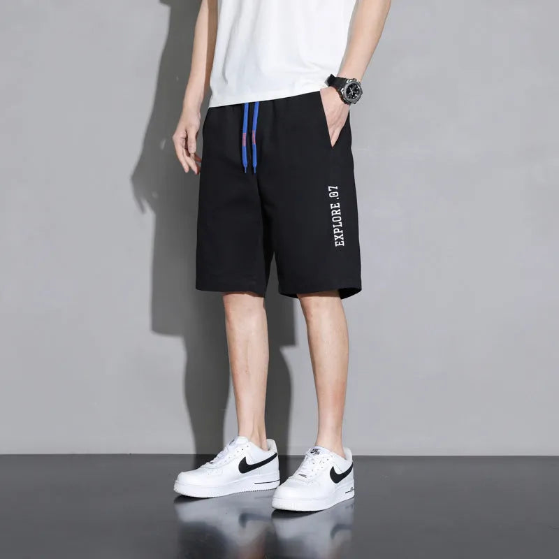 Cotton shorts for boys in plus sizes up to 8XL in black, khaki and white colours