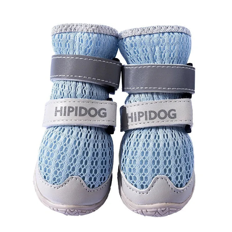 Cartoon style summer dog shoes in Bondi Blue colour with breathable anti-scald design for paw protection