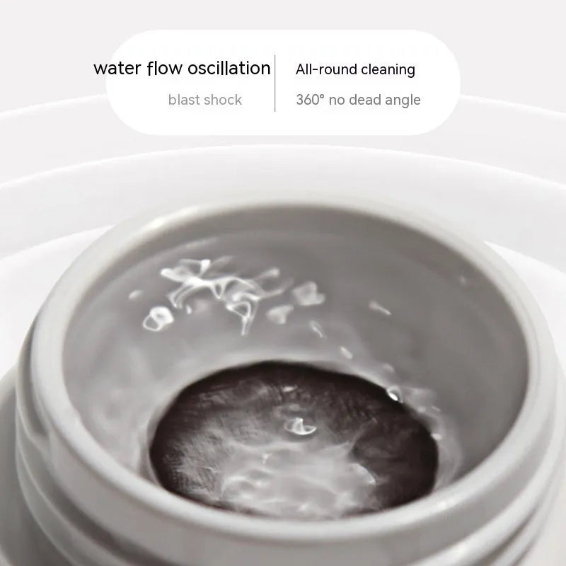 Automatic ultrasonic cleaning machine for invisible glasses in pearl white colour