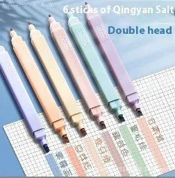 Set of double-ended fluorescent marking pens showing assorted bright colours from the Sweet and Salt series.