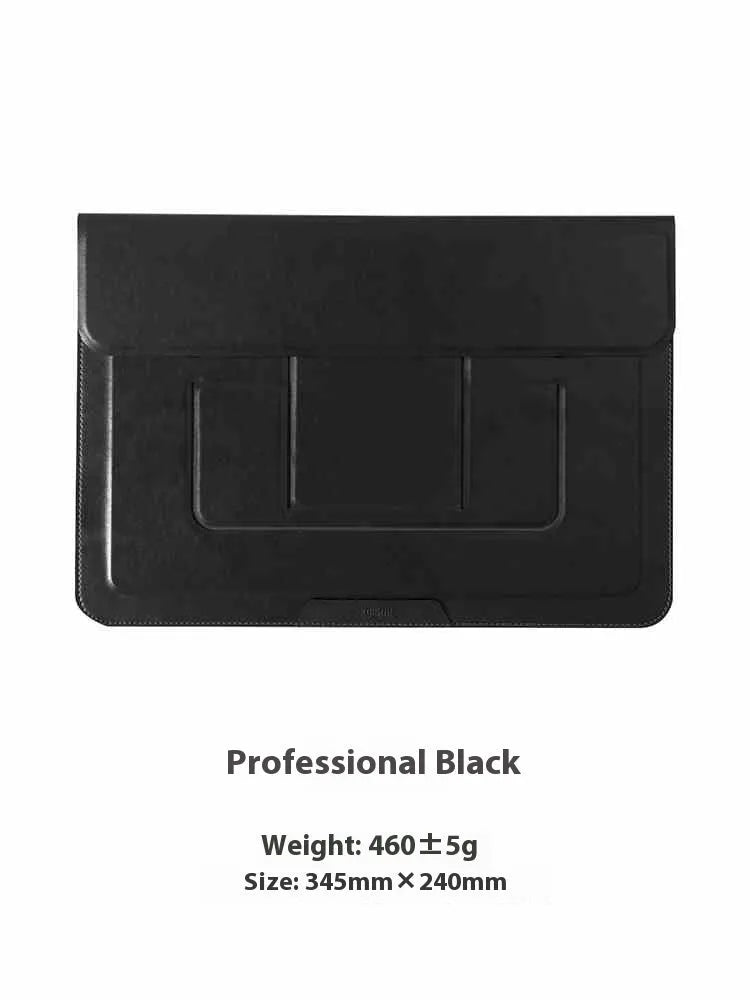 Integrated dual-angle laptop bracket holder for 13.3 inch laptops in black and brown