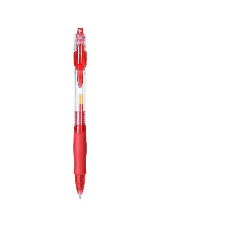 0.5mm gel pen in black, blue or red ink colours with plastic barrel
