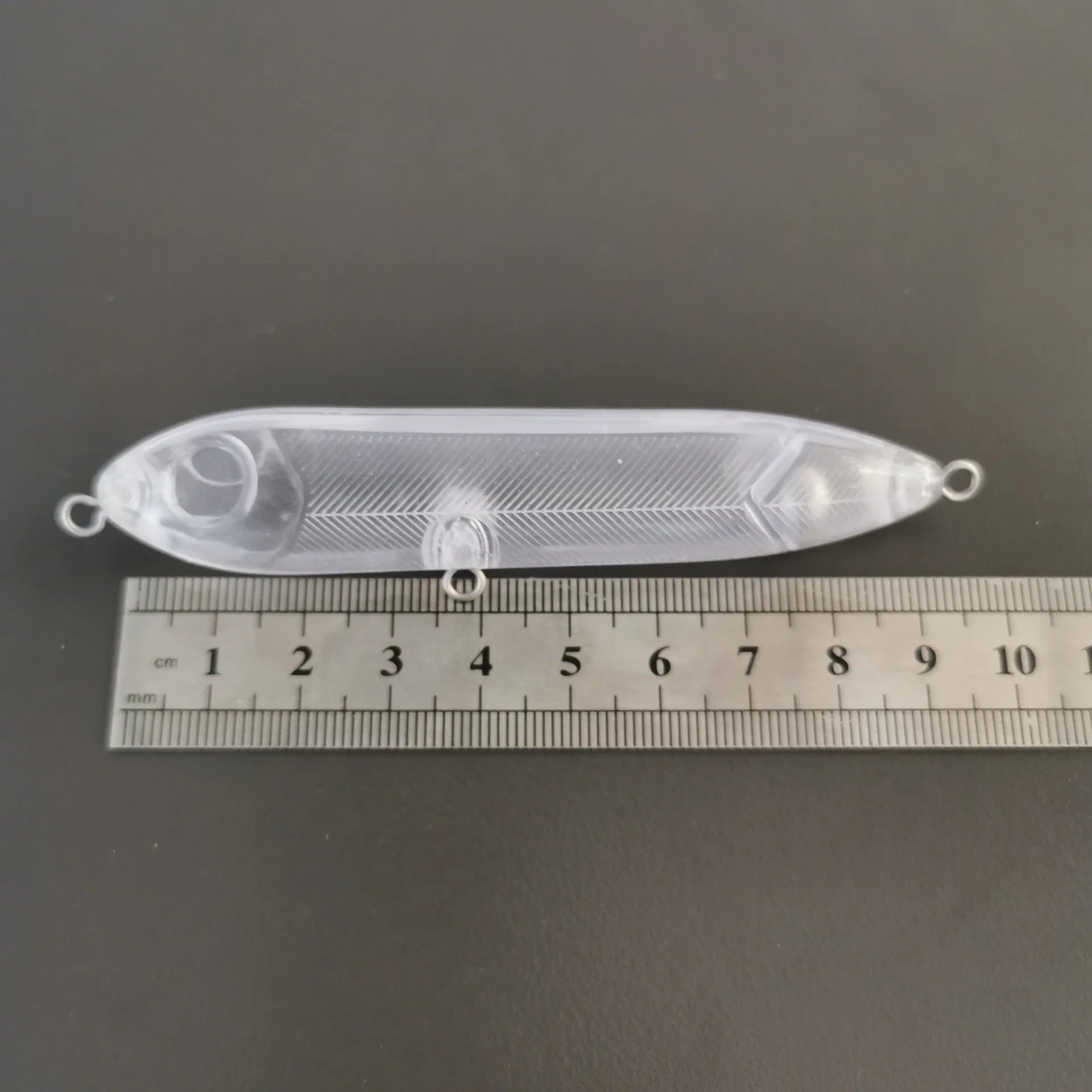 Transparent 9.5cm DIY fishing lure blank body with 7mm eye socket for custom bait making