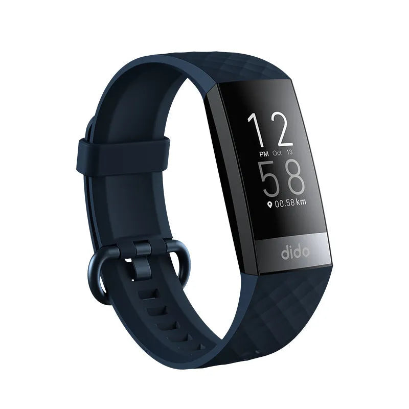 Y6 Black smart bracelet watch with a 1.1-inch screen for health monitoring.