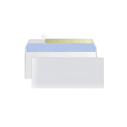 Blue anti-opening self-adhesive confidential security envelope showing tamper-evident features