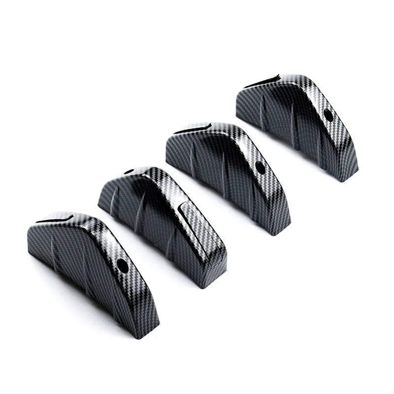 Black triangular ABS rear spoiler lip for automotive chassis, 15cm length