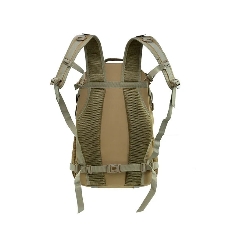 Oxford cloth mountaineering backpack in camouflage pattern with air pillow belt system for outdoor hiking