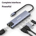Steam Deck six-port docking station with aluminium alloy shell and Type-C cable