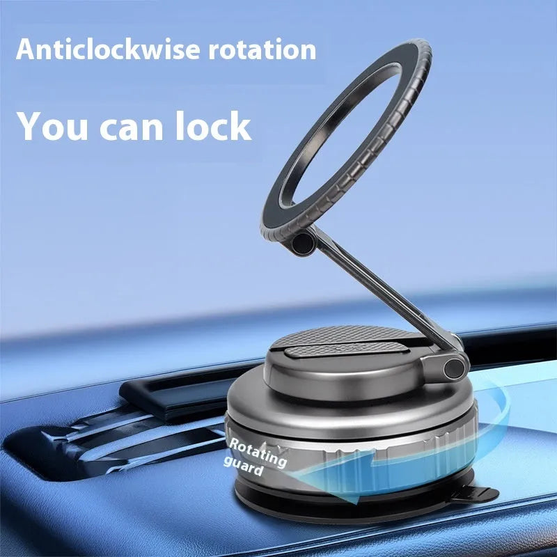 G712 three-axis magnetic suction on-board bracket in silver with 15W wireless charging