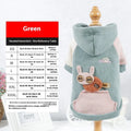 Brown cotton pet sweatshirt on dog showing size fit and casual design