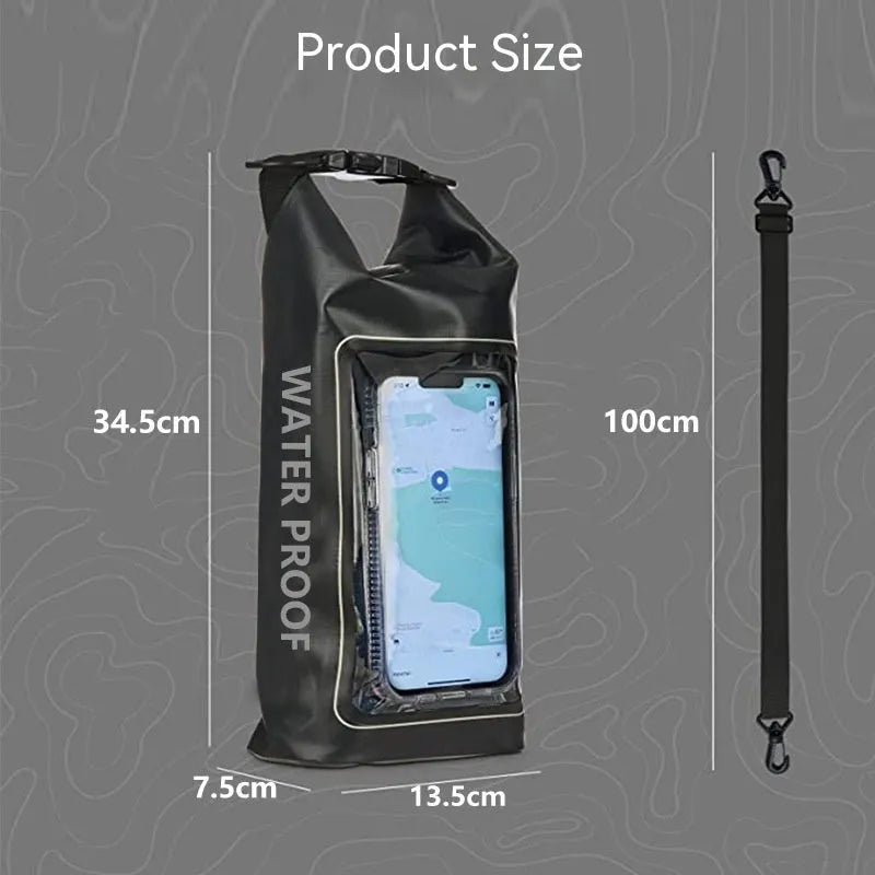 Waterproof crossbody bag in Army Green colour with adjustable strap for mobile phone protection