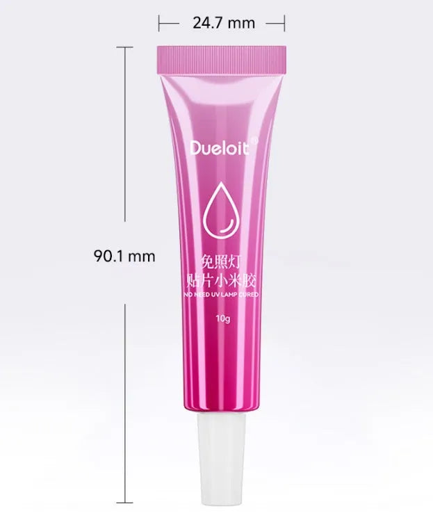 Xiaomi 10g quick-drying nail glue in pink lipstick-style tube for pasting nail tips