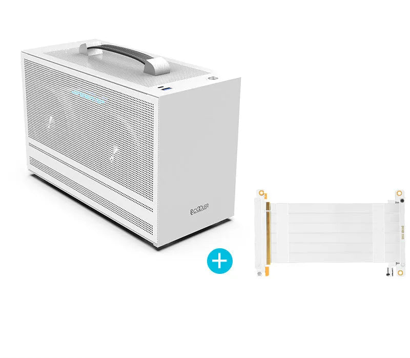 Hummingbird PRO Mini ITX desktop computer case in titanium gray and white colour options