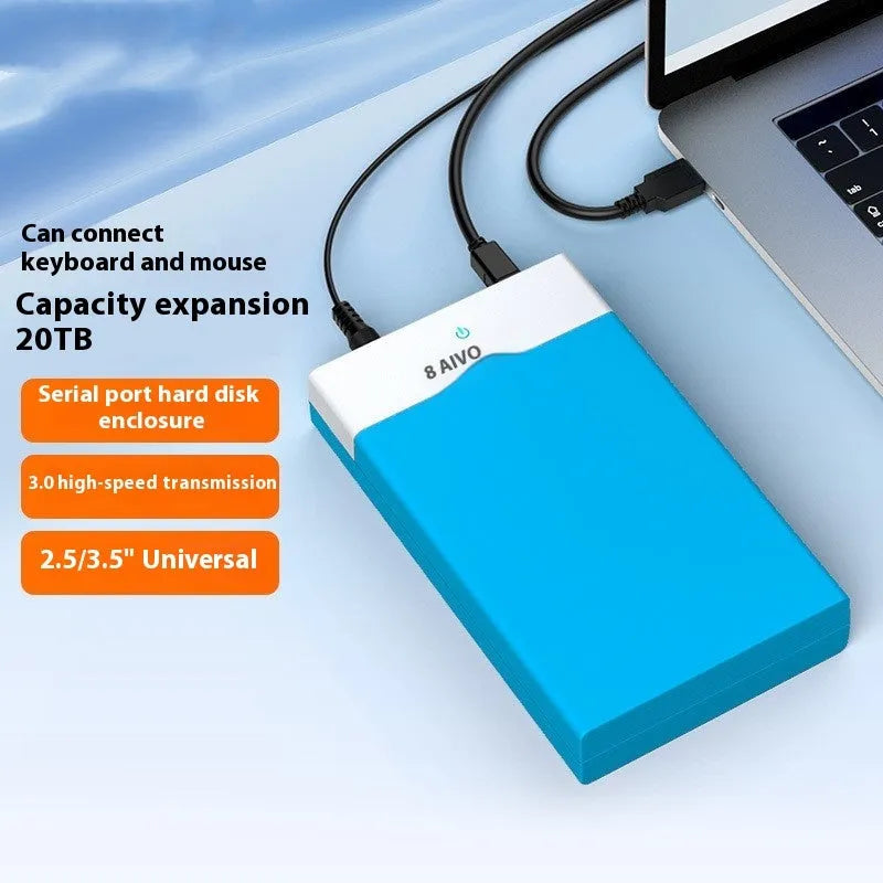 USB 3.0 external hard drive enclosure for 3.5 inch SATA hard drives with slide cover design