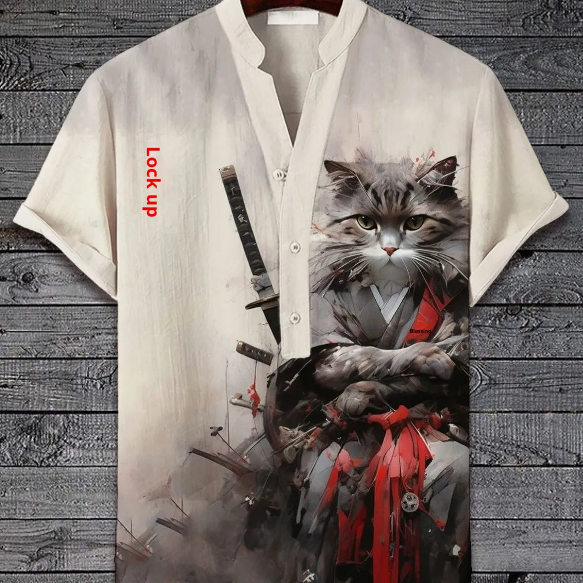 Short sleeve shirt with 3D digital animal print design in various colours