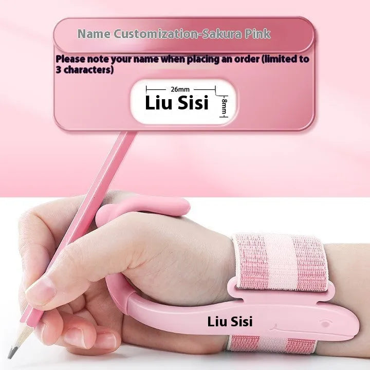 Blue anti-hook pen control corrector wrist brace with ABS nylon construction