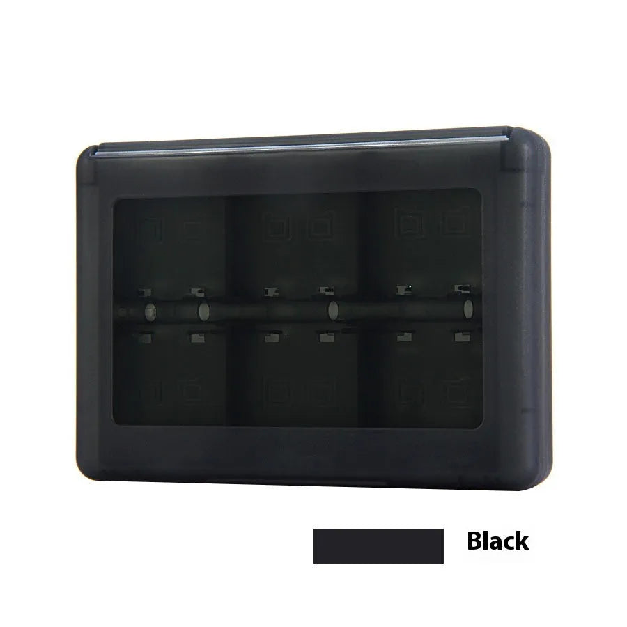 NDS and 3DS game card storage box with multiple cartridge slots in PP plastic