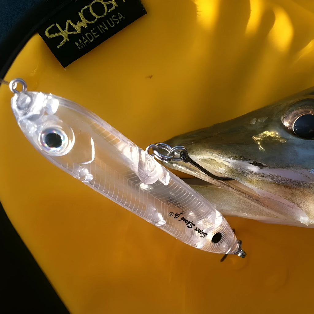 Transparent 9.5cm DIY fishing lure blank body with 7mm eye socket for custom bait making