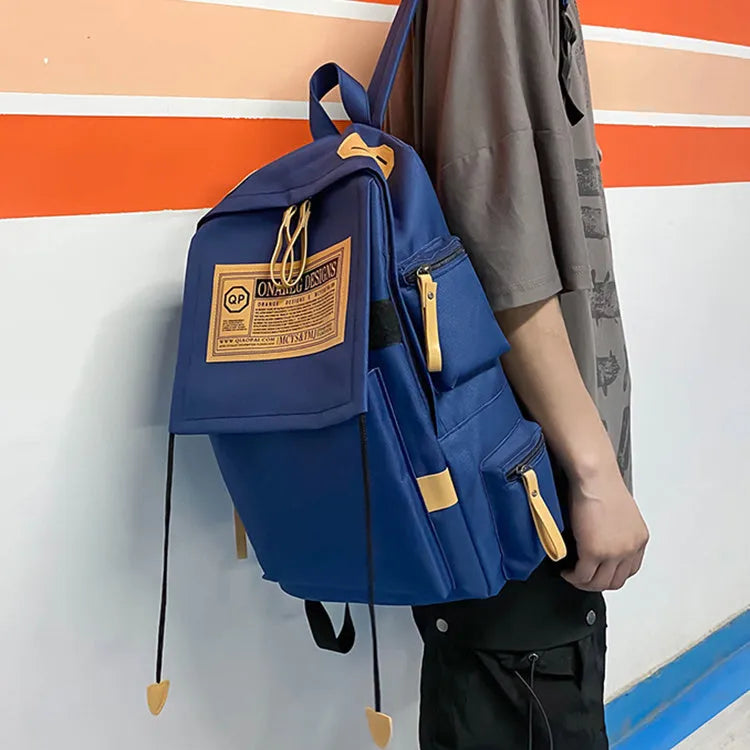 Large capacity multi-pocket waterproof oxford cloth travel backpack 28x43x14.5cm