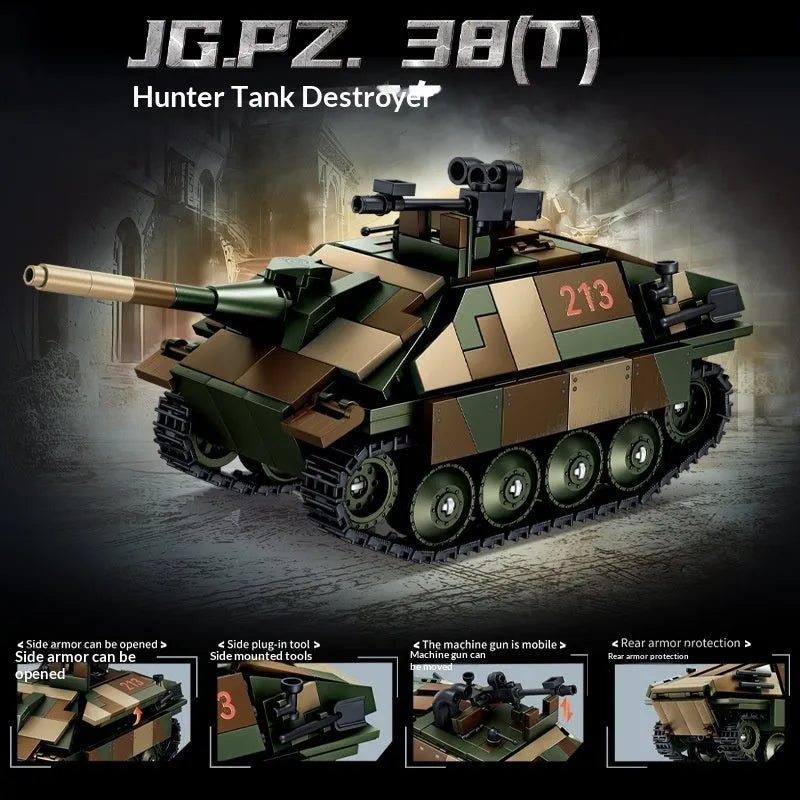 Plastic building blocks toy for military model assembly, multiple colour options