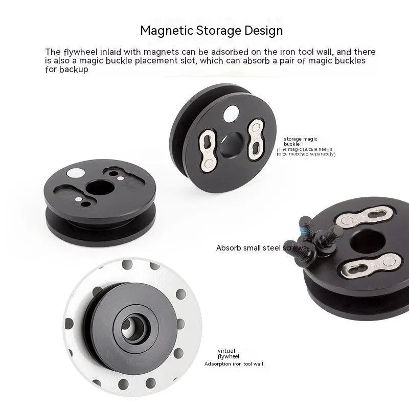 Aluminium bicycle chain holder tool in barrel shaft, basic, and quick release versions.