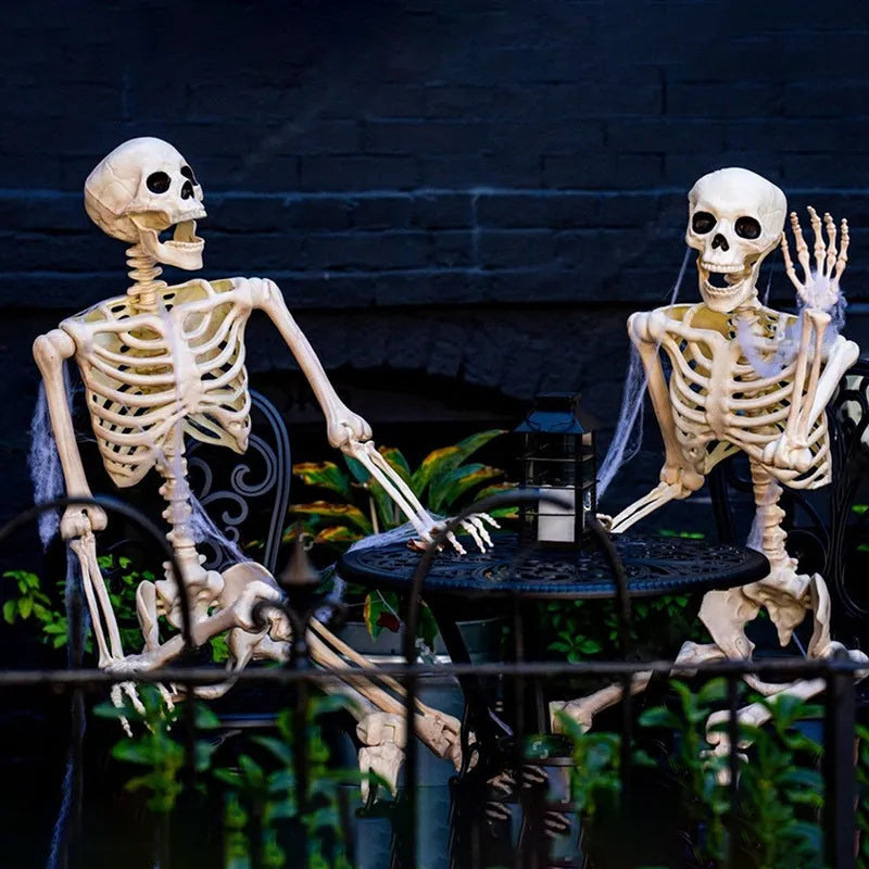 90cm plastic skeleton Halloween decoration with movable joints in new skull man design