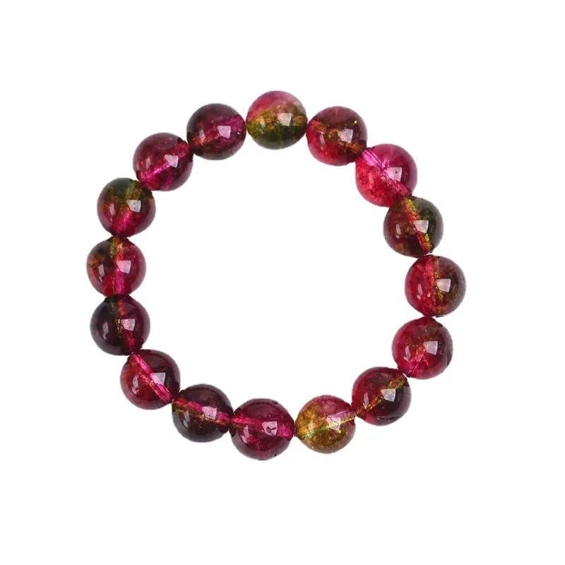 Watermelon crystal bracelet with pastoral design in four diameter sizes