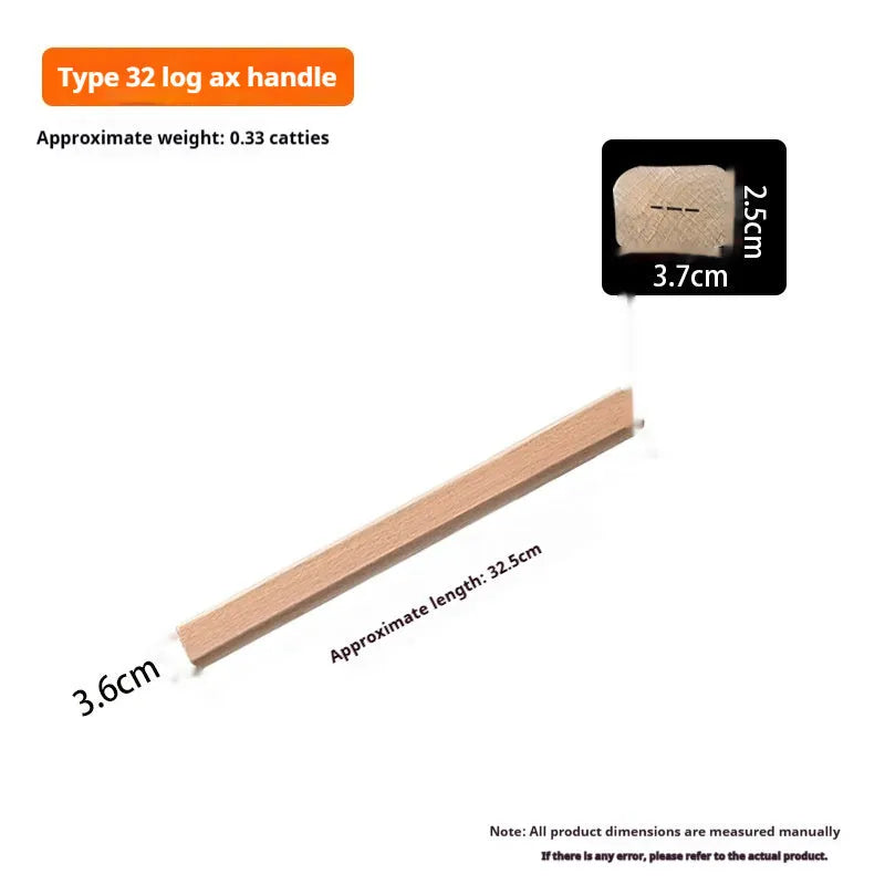 Locust wood square axe handle for replacement, shown in various lengths for wood chopping tools.