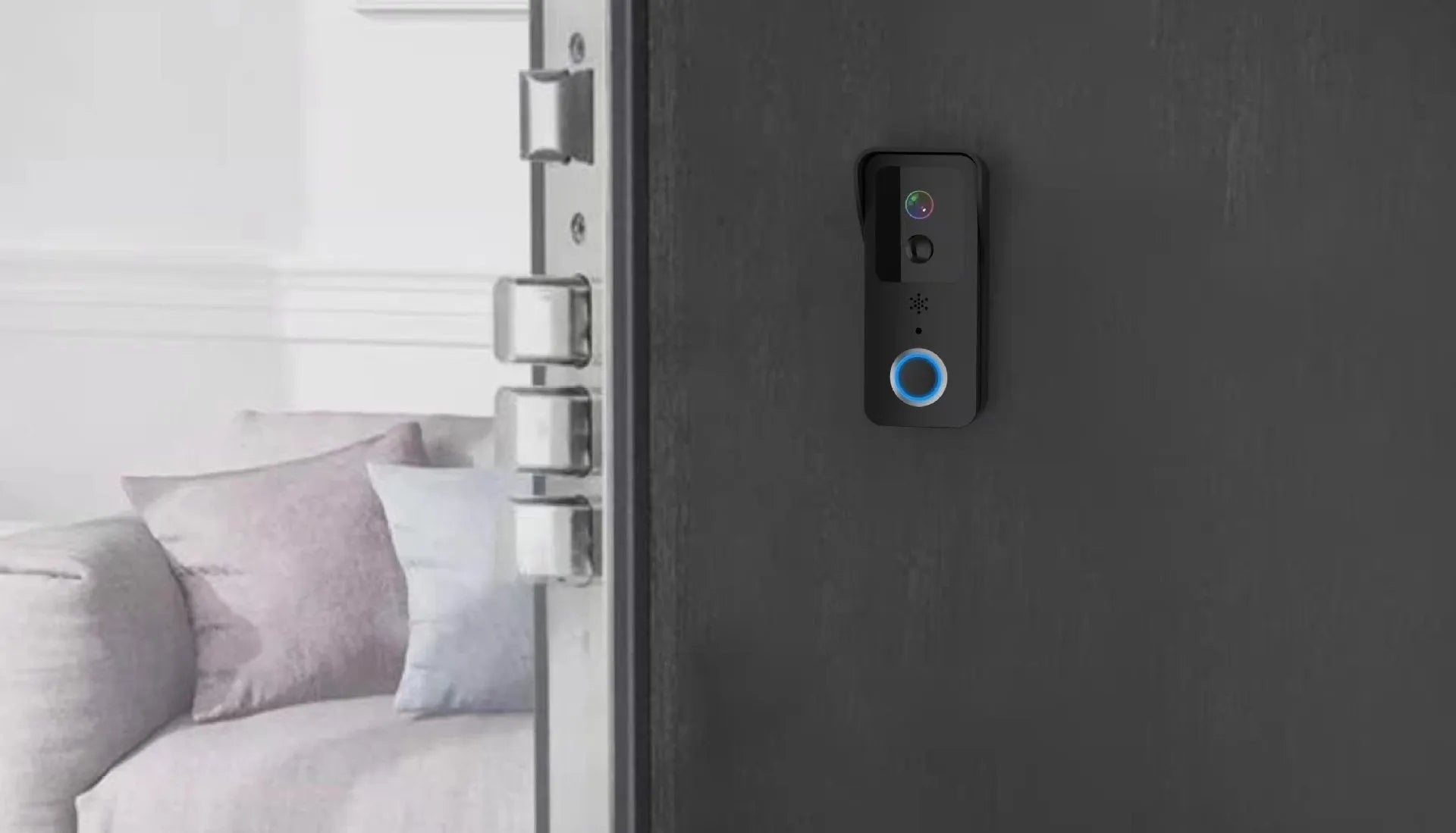 Smart waterproof HD visual doorbell with 18650 battery and app connectivity