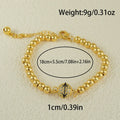 Women's Arabic style copper bracelet with heart shape and single ball zircon stones