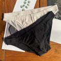 Men's solid colour cotton briefs with a mid waist and triangle design.