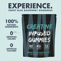 Creatine monohydrate nutritional supplement fitness gummy box with 60 pieces