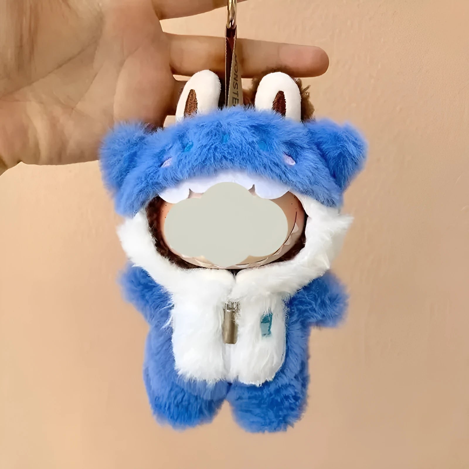 Blue shark cloth car curtain hanging ornament without doll universal fit